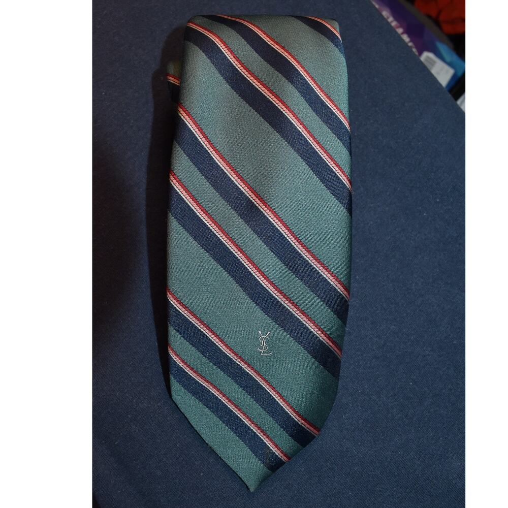 YSL Yves Saint Laurent Tie Striped Style Necktie